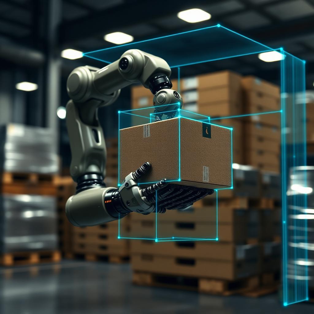 Warehouse robot with 3D bounding boxes